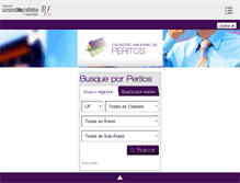 Tablet Screenshot of cadastronacionaldeperitos.com